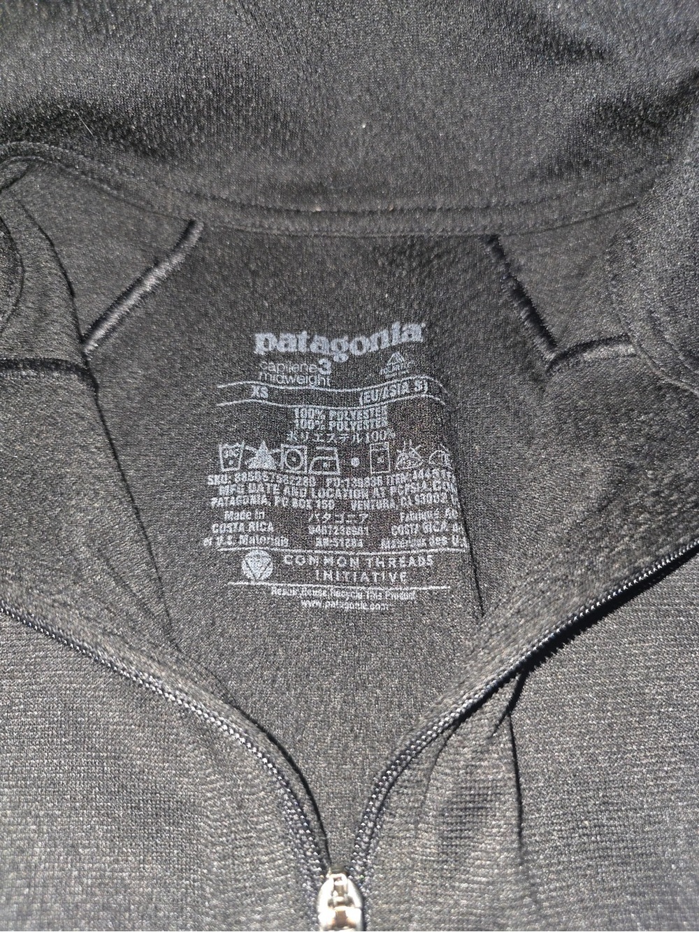 Patagonia Women’s Black Zip-Up Quarter-Zip Sweater